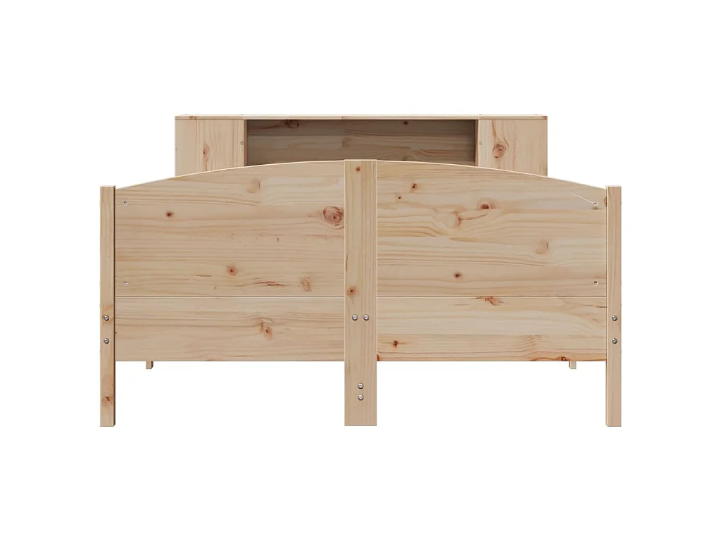 Cama com estante sem colchão 135x190 cm pinho maciço