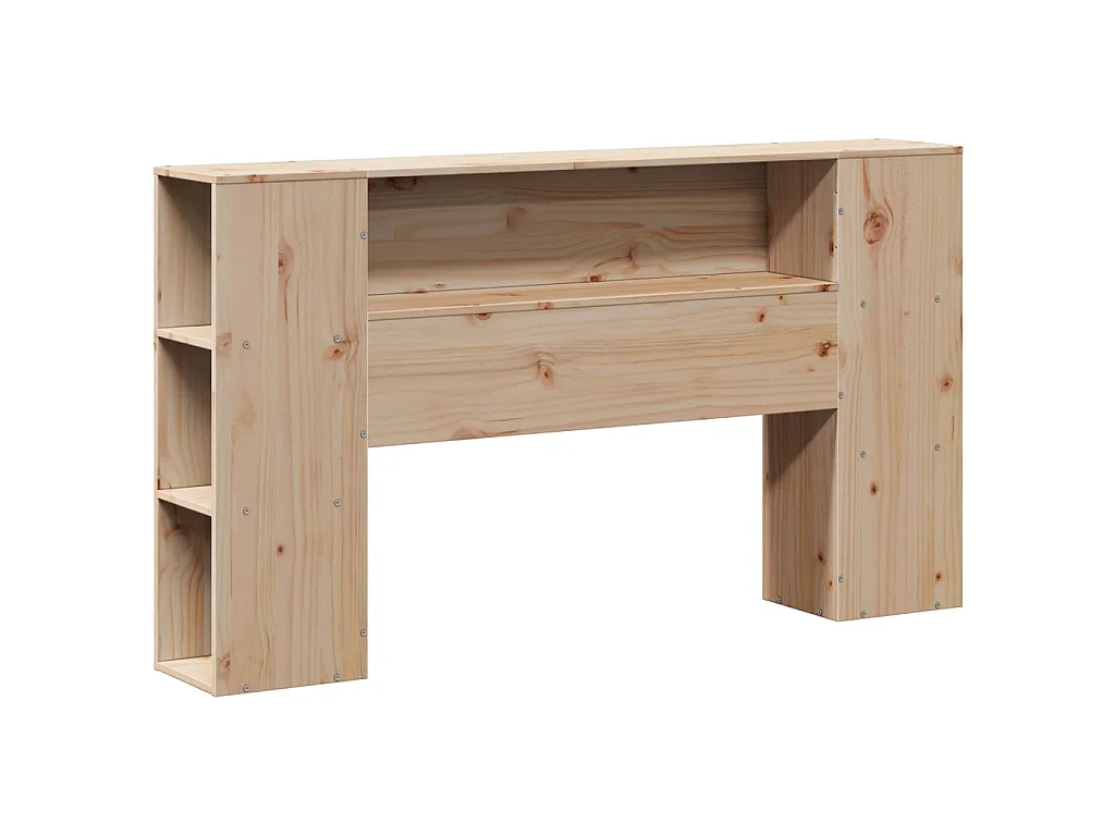Cama com estante sem colchão 135x190 cm pinho maciço