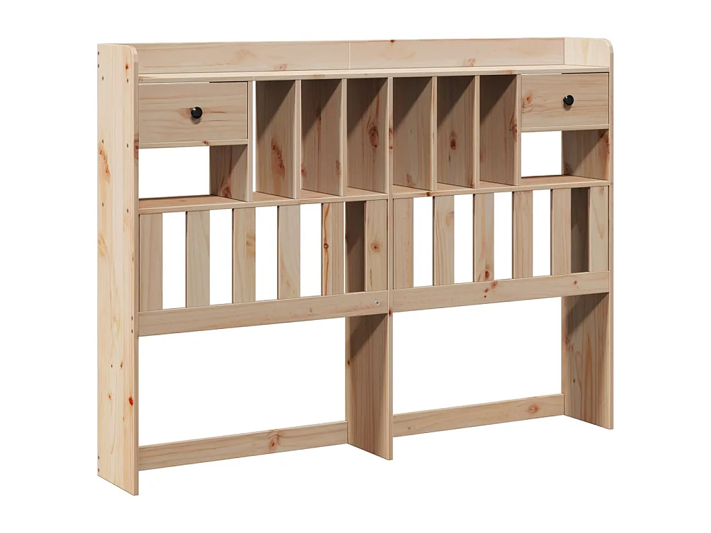 Cama con estantería sin colchón madera maciza de pino 140x200cm