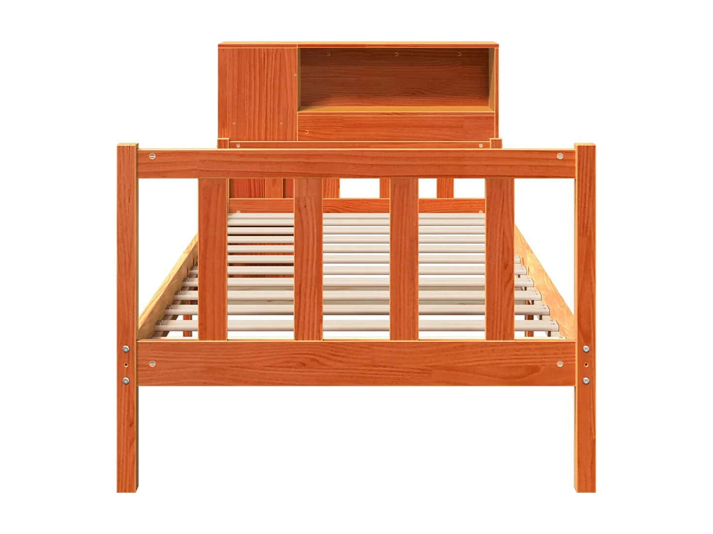 Cama com estante sem colchão 75x190 cm madeira maciça
