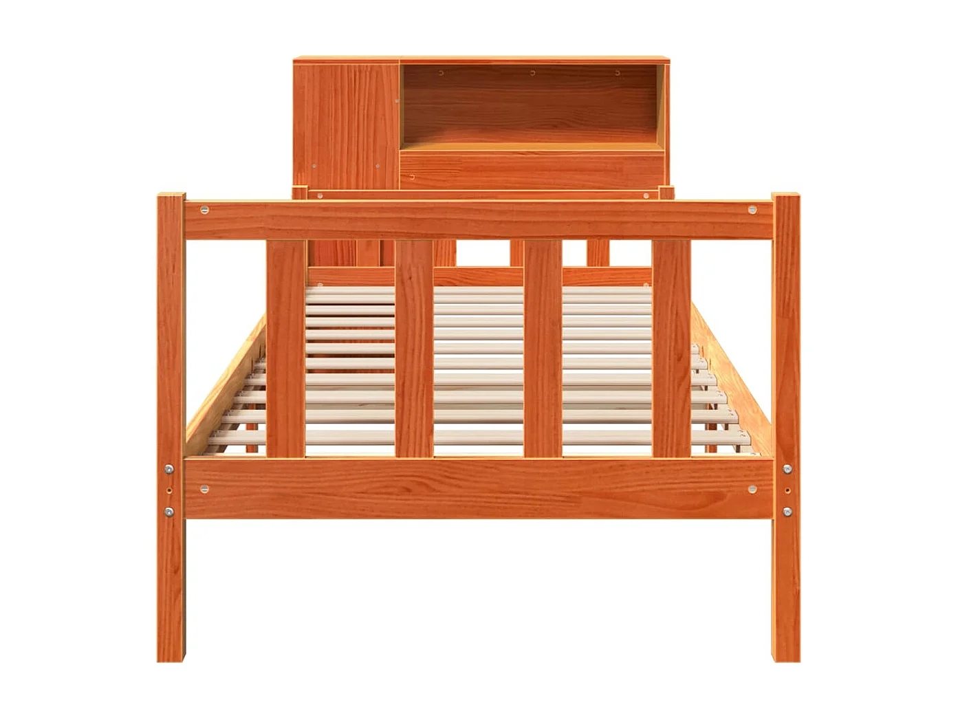 Cama com estante sem colchão 75x190 cm madeira maciça