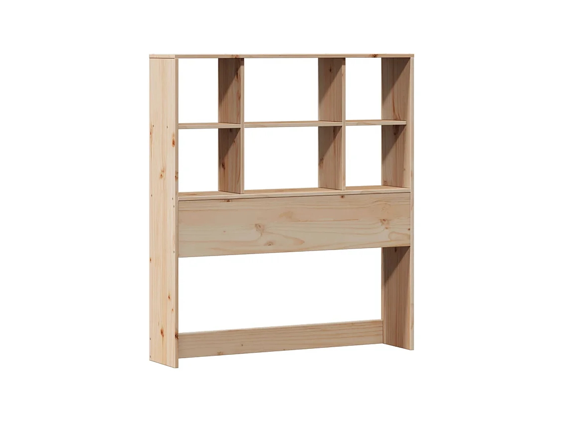 Lit bibliothèque sans matelas 90x200 cm bois de pin massif