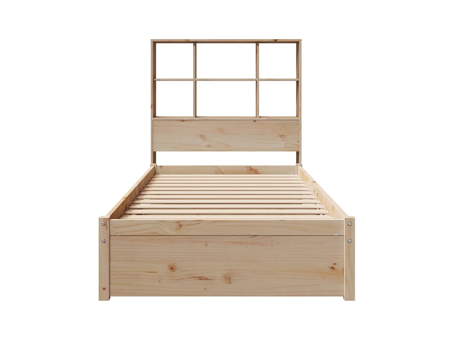 Lit bibliothèque sans matelas 90x200 cm bois de pin massif