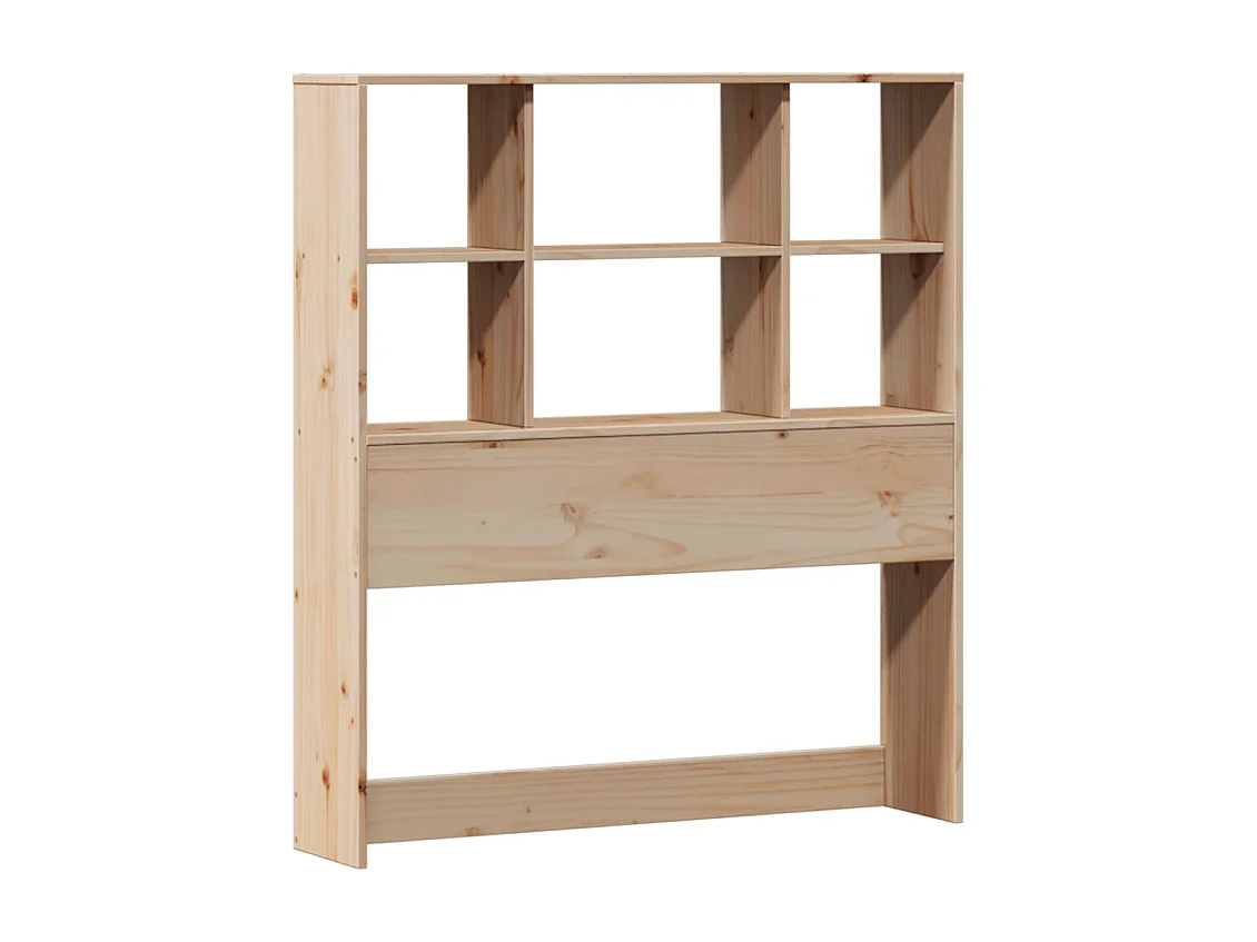 Bed met boekenkast zonder matras massief grenenhout 90x200 cm