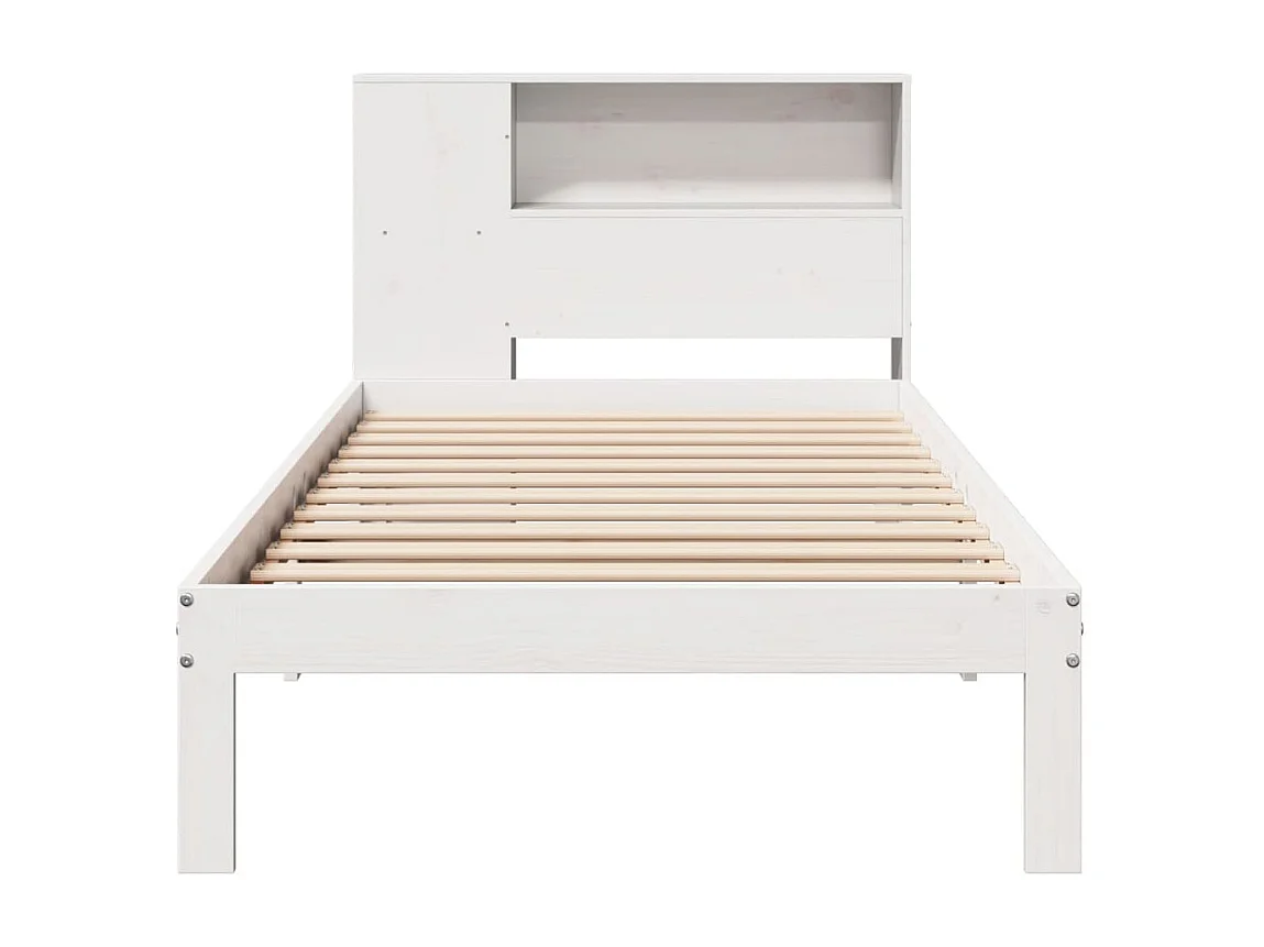 Letto con Libreria senza Materasso 75x190 cm in Legno Pino