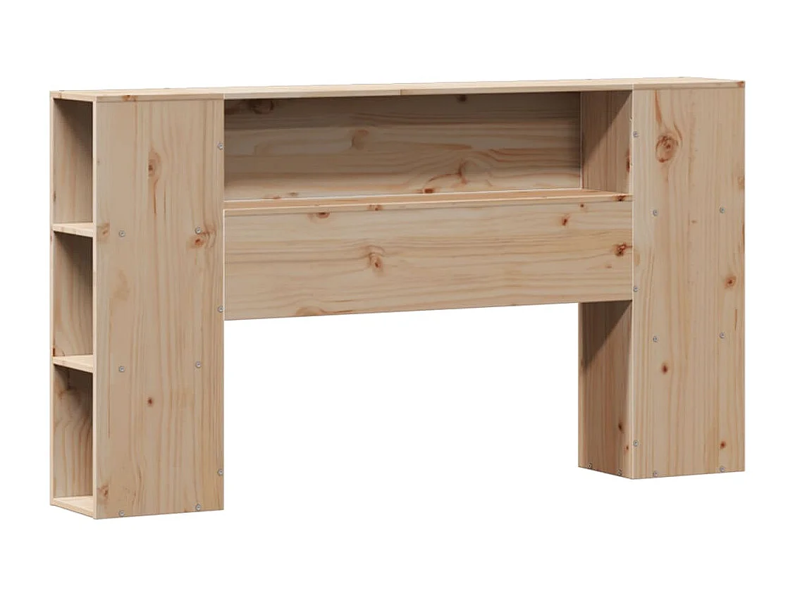 Bed met boekenkast zonder matras massief grenenhout 140x200 cm