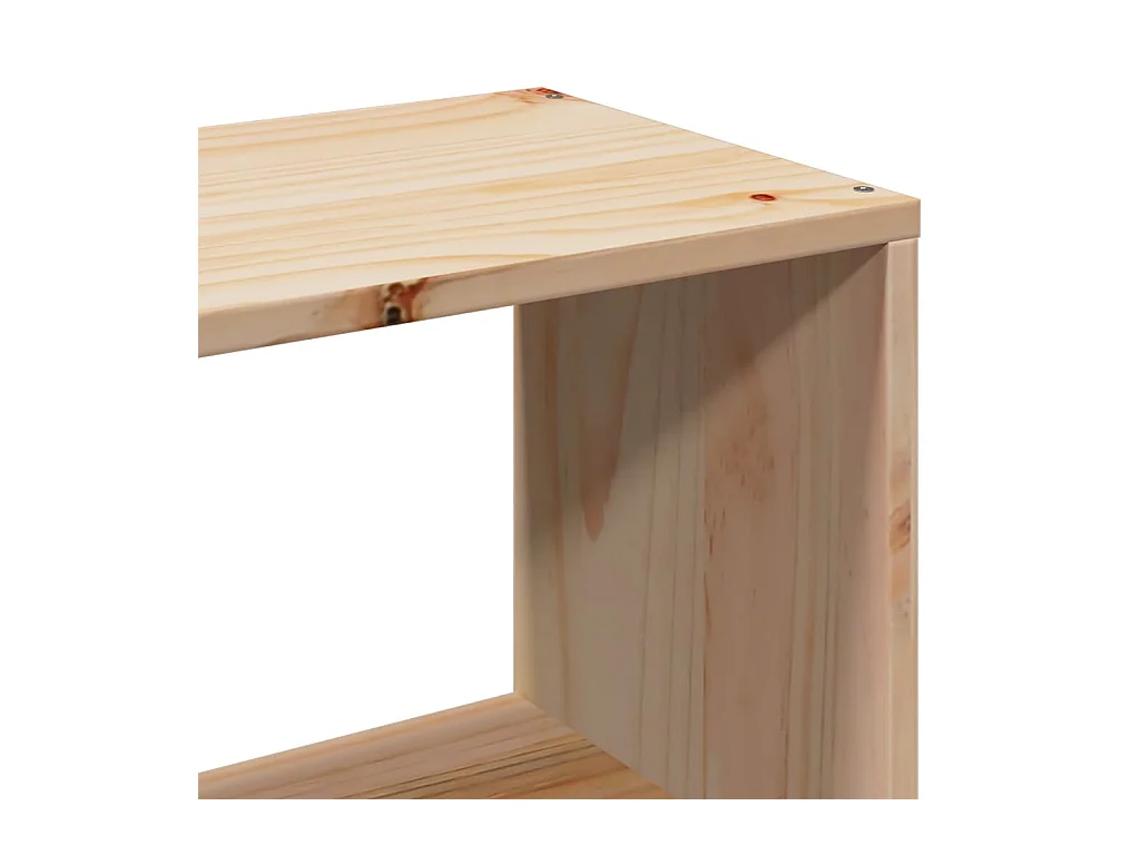 Lit bibliothèque sans matelas 180x200 cm bois massif de pin