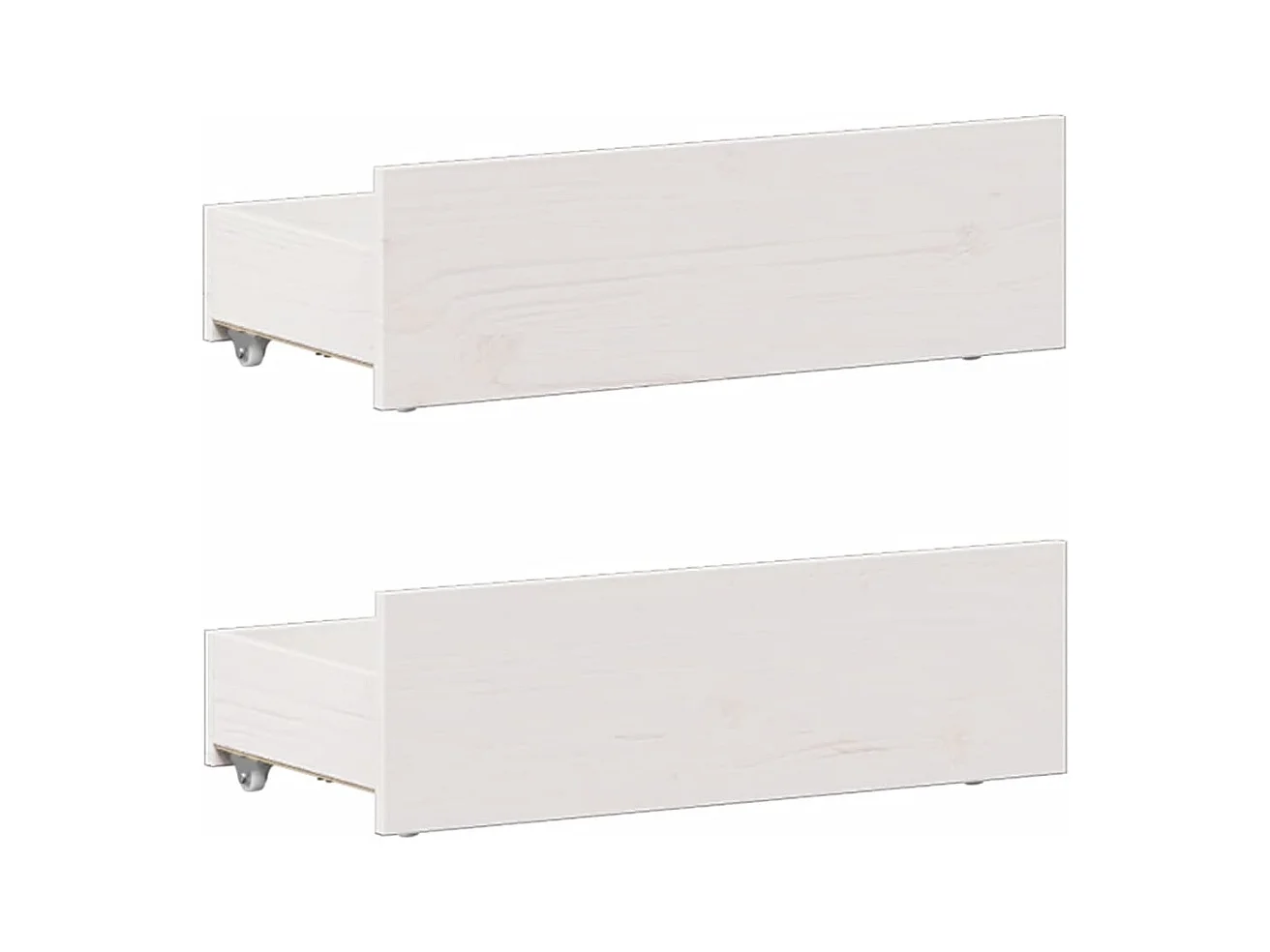 Lit bibliothèque sans matelas blanc 90x200cm bois de pin massif