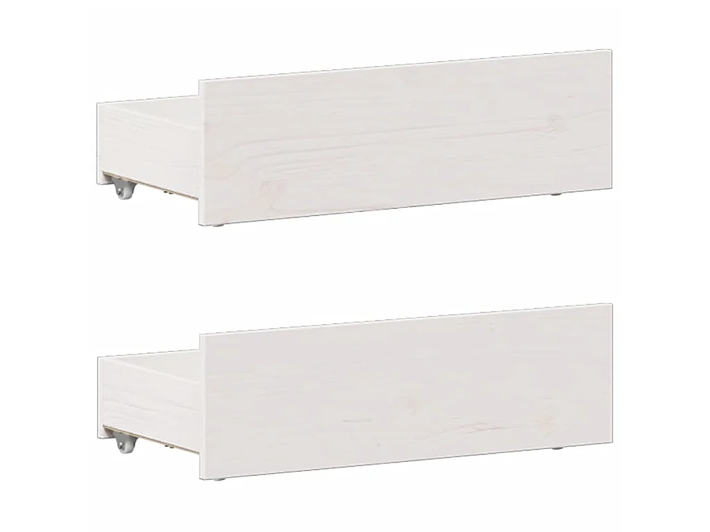 Bed met boekenkast zonder matras grenenhout wit 90x200 cm