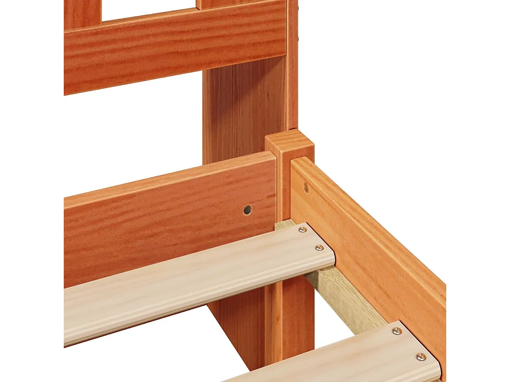 Cama com estante sem colchão 135x190 cm pinho maciço