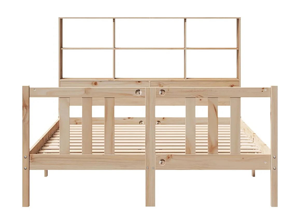 Cama com estante sem colchão 120x200 cm pinho maciço