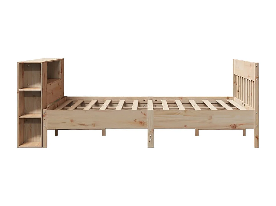 Cama com estante sem colchão 135x190 cm pinho maciço