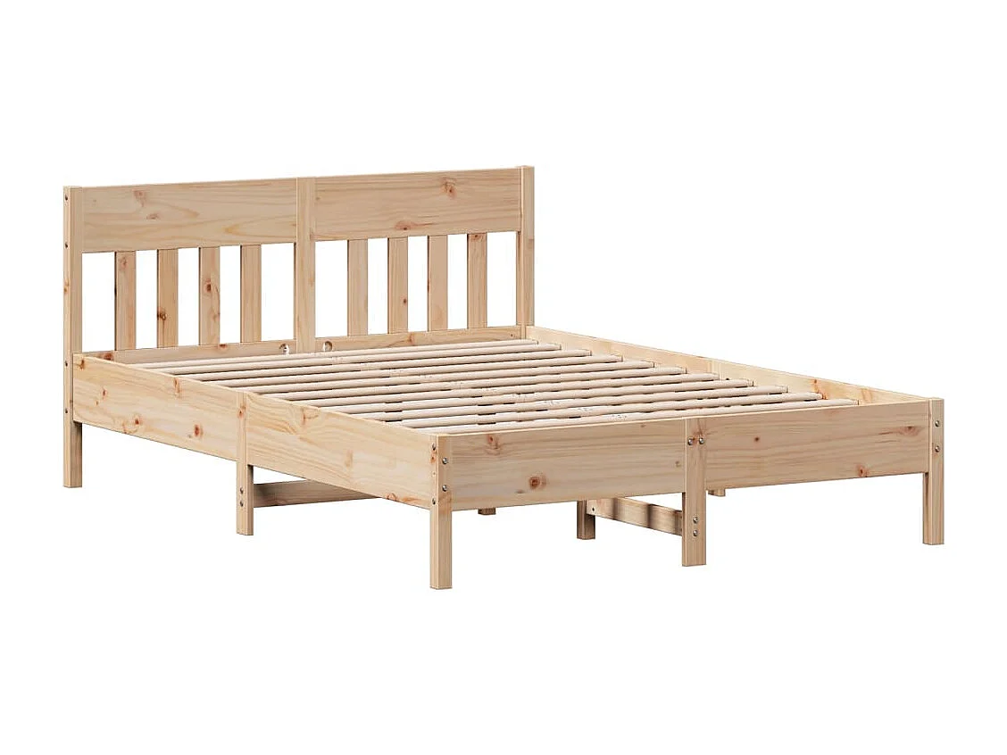 Cama com estante sem colchão 135x190 cm pinho maciço