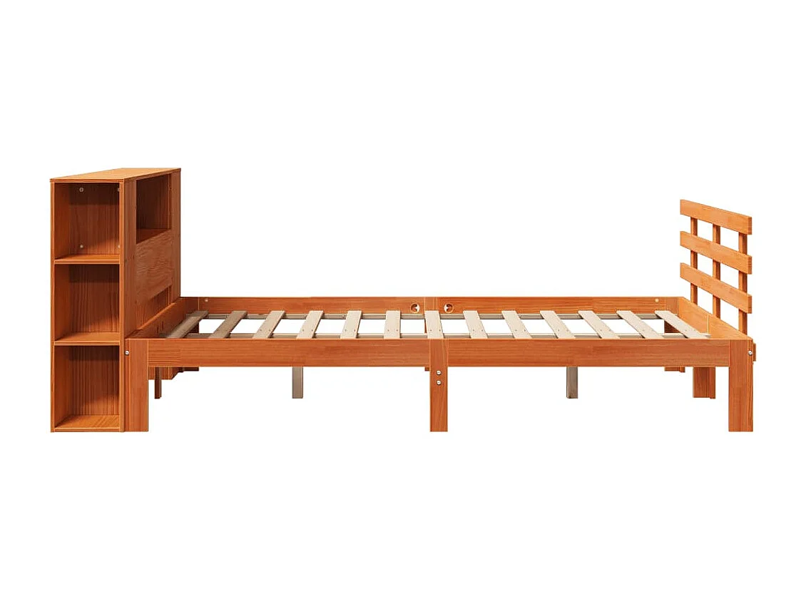 Cama com estante sem colchão 150x200 cm pinho maciço