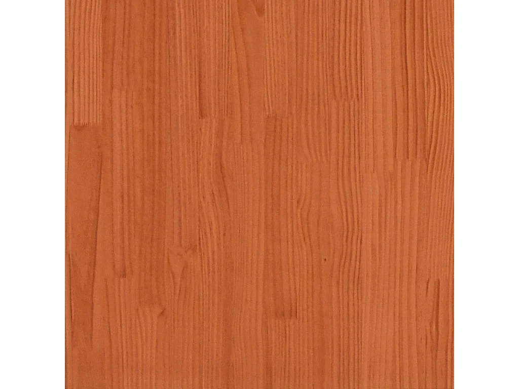 Lit bibliothèque sans matelas cire marron 150x200 cm pin massif