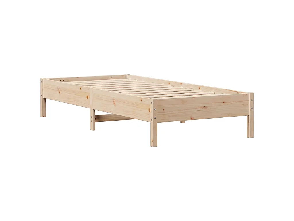 Giroletto con Libreria senza Materasso 75x190 cm in Legno Pino