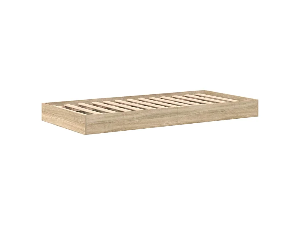Lit Bibliothèque Chêne Sonoma 75 x 190 cm Bois d'ingénierie