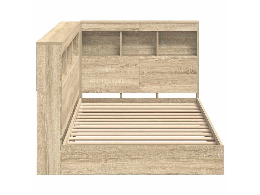Lit Bibliothèque Chêne Sonoma 75 x 190 cm Bois d'ingénierie