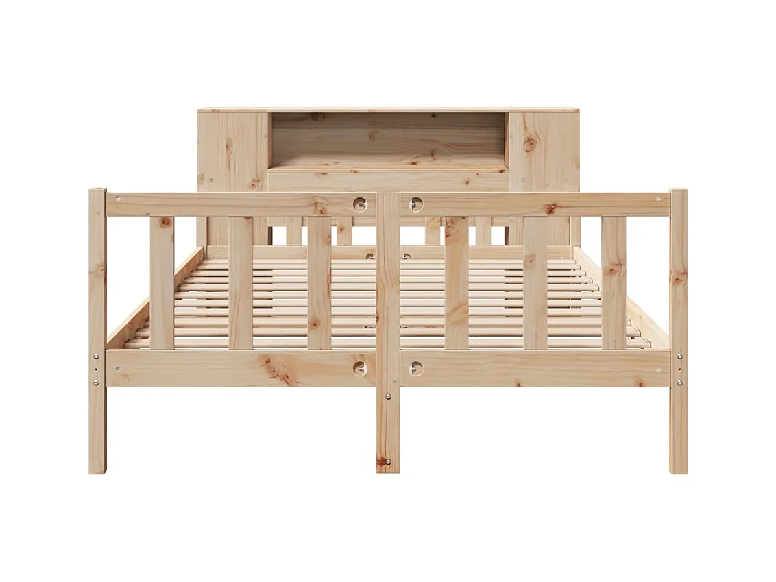 Letto Libreria senza Materasso 120x190cm Legno Massello di Pino