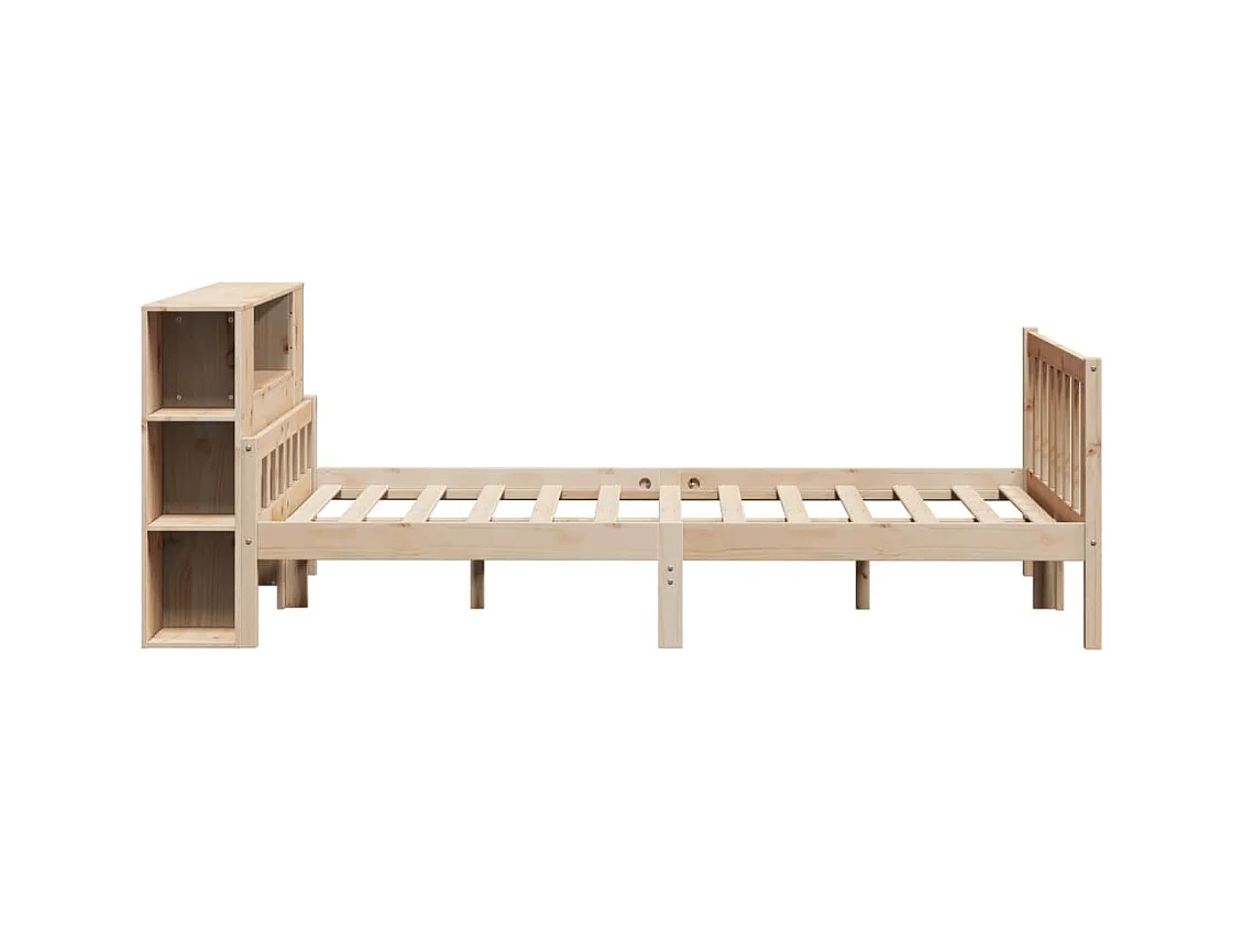 Letto Libreria senza Materasso 120x190cm Legno Massello di Pino