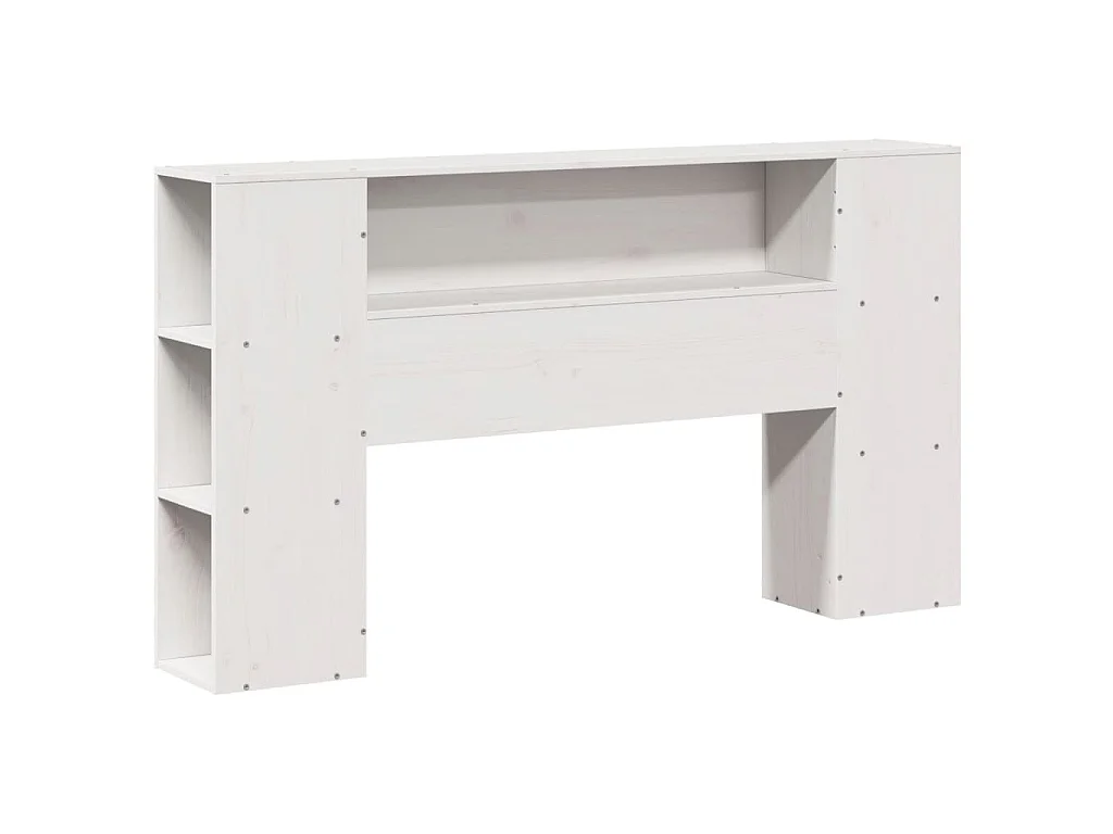 Letto Libreria senza Materasso Bianco 160x200 cm Legno di Pino