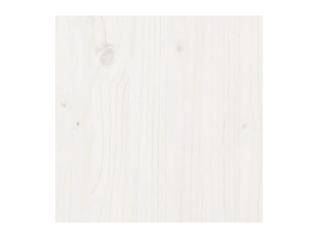 Lit bibliothèque sans matelas blanc 200x200 cm bois pin massif