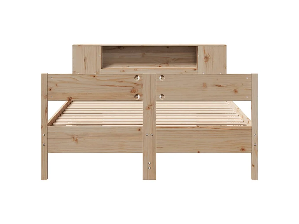 Cama com estante sem colchão 135x190 cm pinho maciço