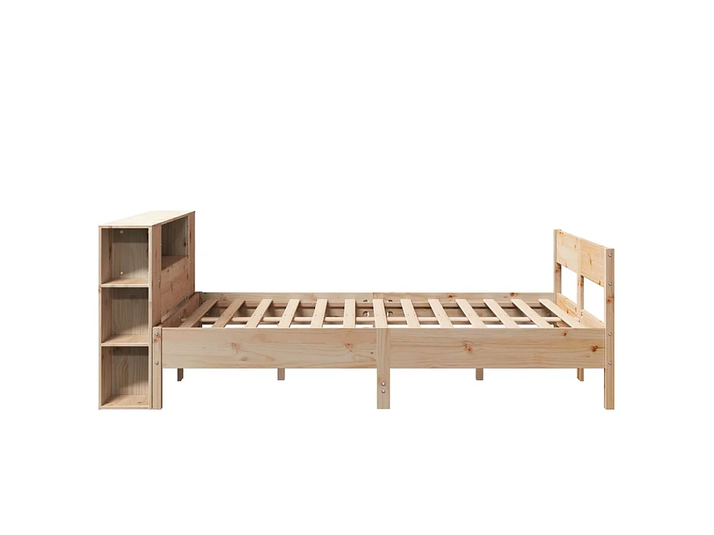Cama com estante sem colchão 135x190 cm pinho maciço