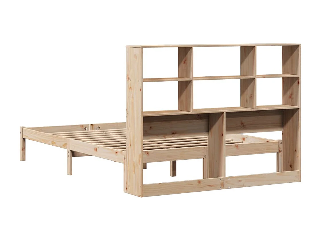 Cama com estante sem colchão 120x190 cm pinho maciço