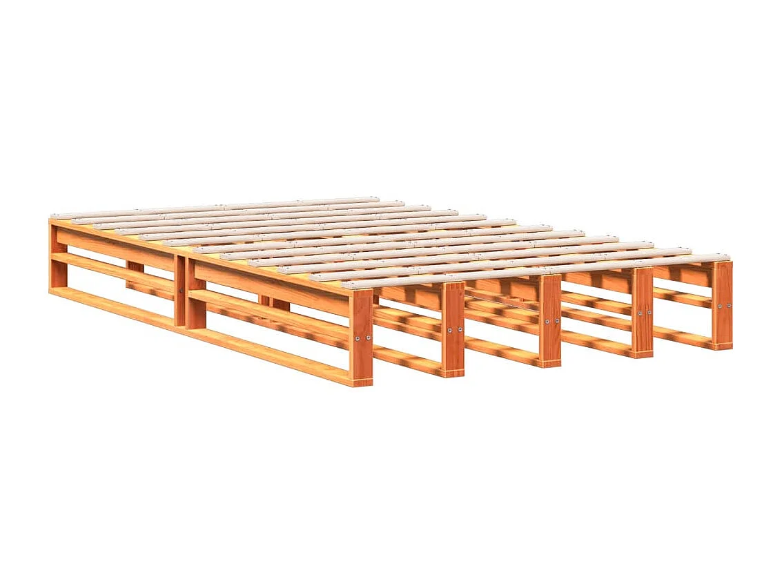Cama com estante sem colchão 135x190 cm pinho maciço