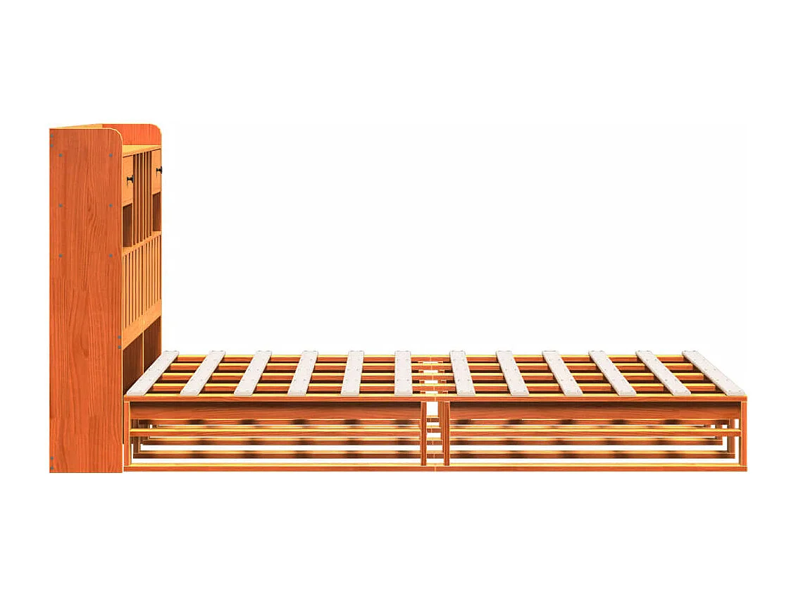 Cama com estante sem colchão 135x190 cm pinho maciço