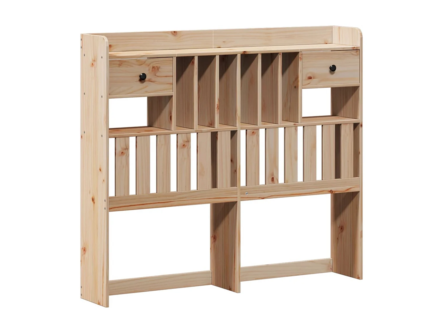 Lit bibliothèque sans matelas 135x190 cm bois de pin massif
