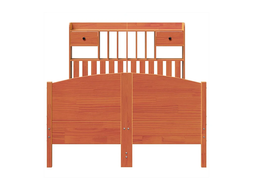 Cama com estante sem colchão 135x190 cm pinho maciço