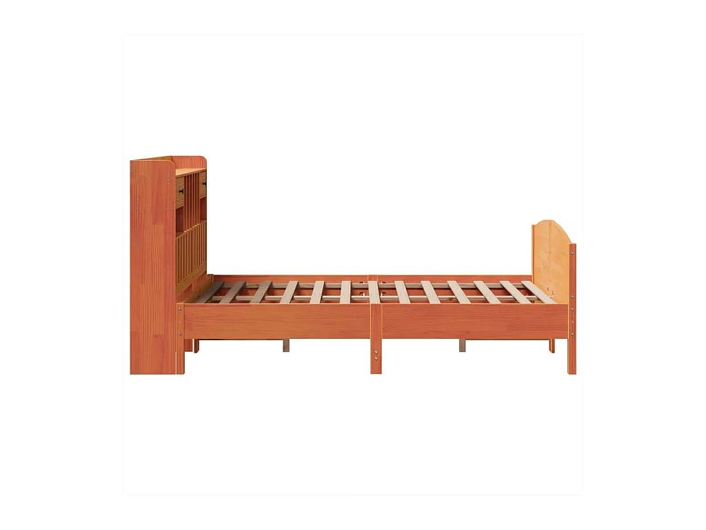 Cama com estante sem colchão 135x190 cm pinho maciço