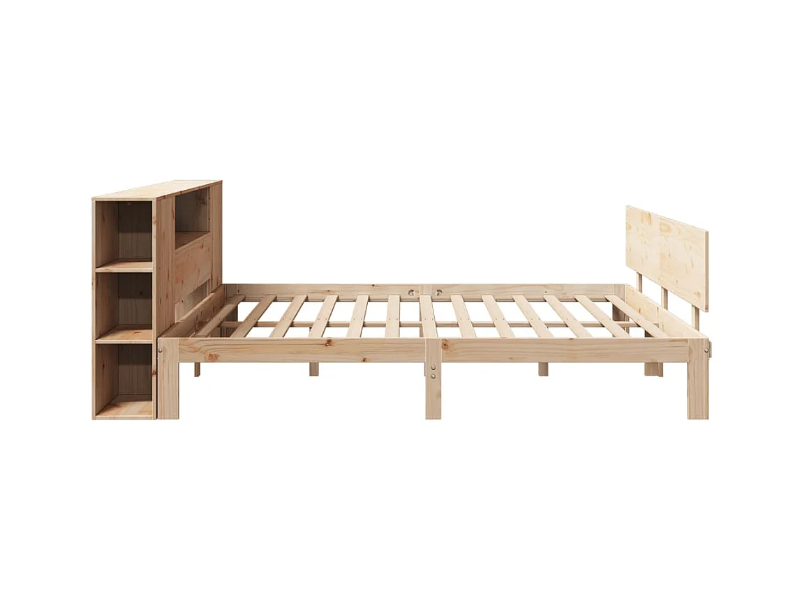 Letto Libreria senza Materasso 200x200 cm in Legno di Pino