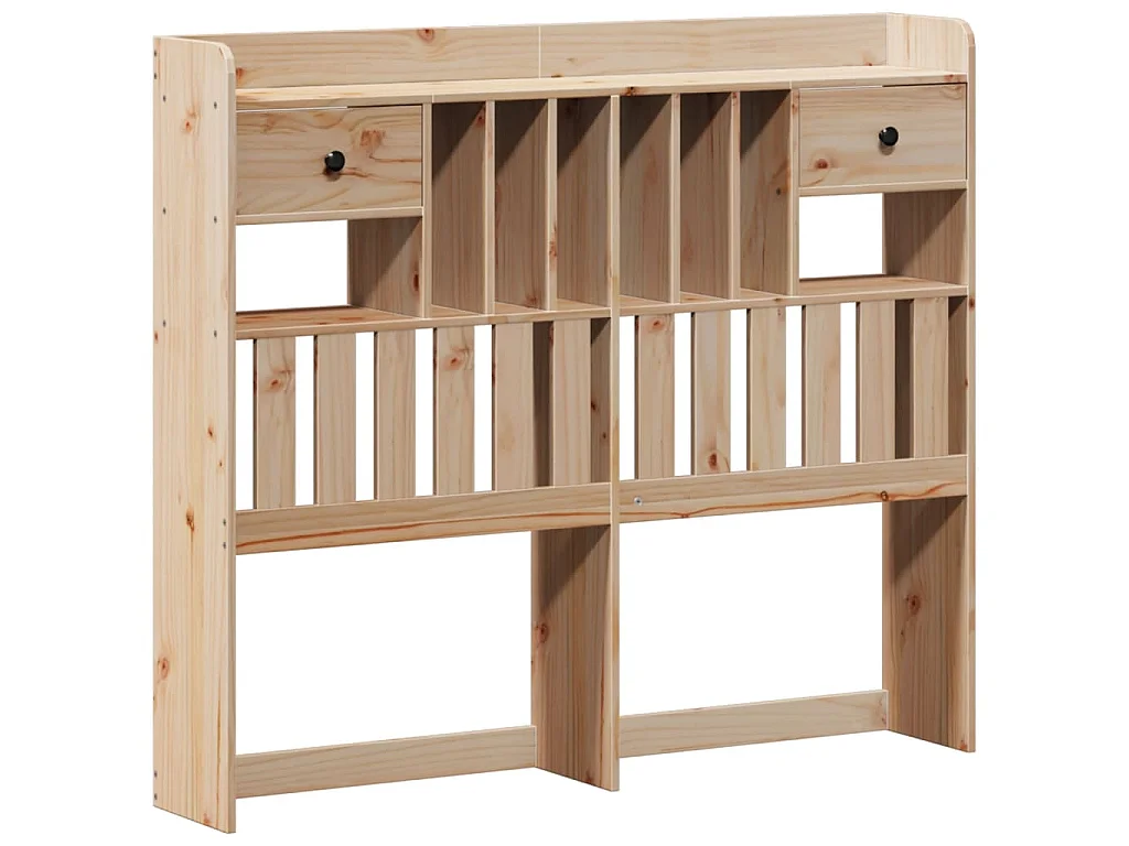Cama com estante sem colchão 135x190 cm pinho maciço