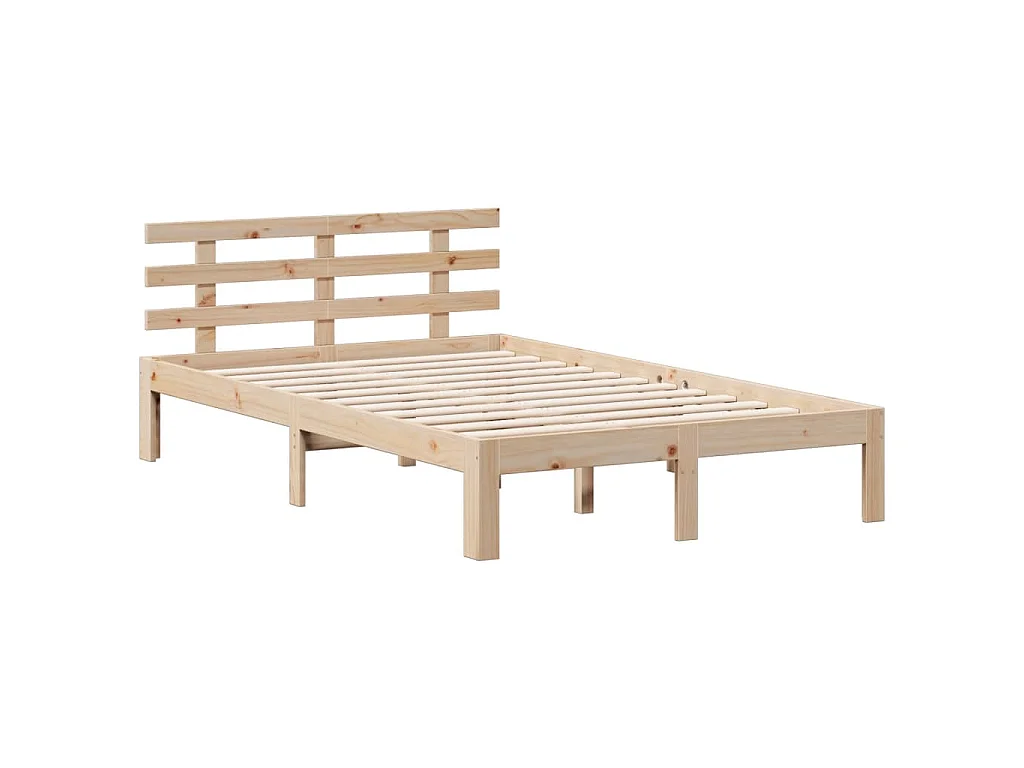 Cama com estante sem colchão 135x190 cm pinho maciço
