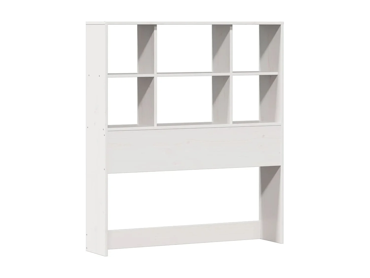 Lit bibliothèque sans matelas blanc 90x200cm bois de pin massif