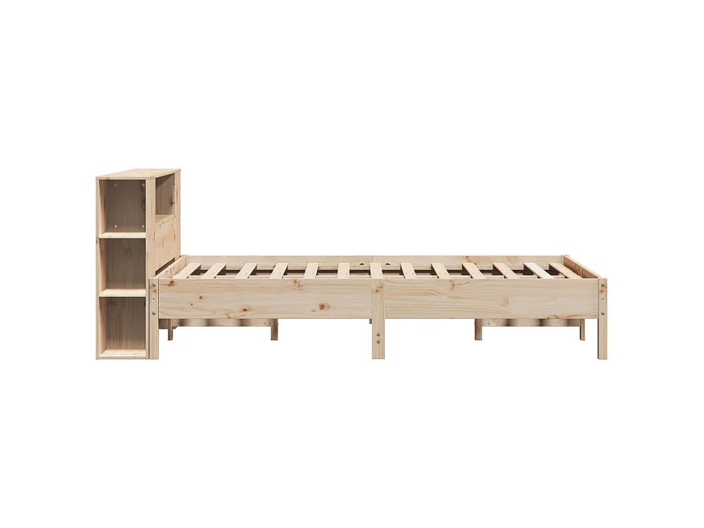 Cama com estante sem colchão 135x190 cm pinho maciço