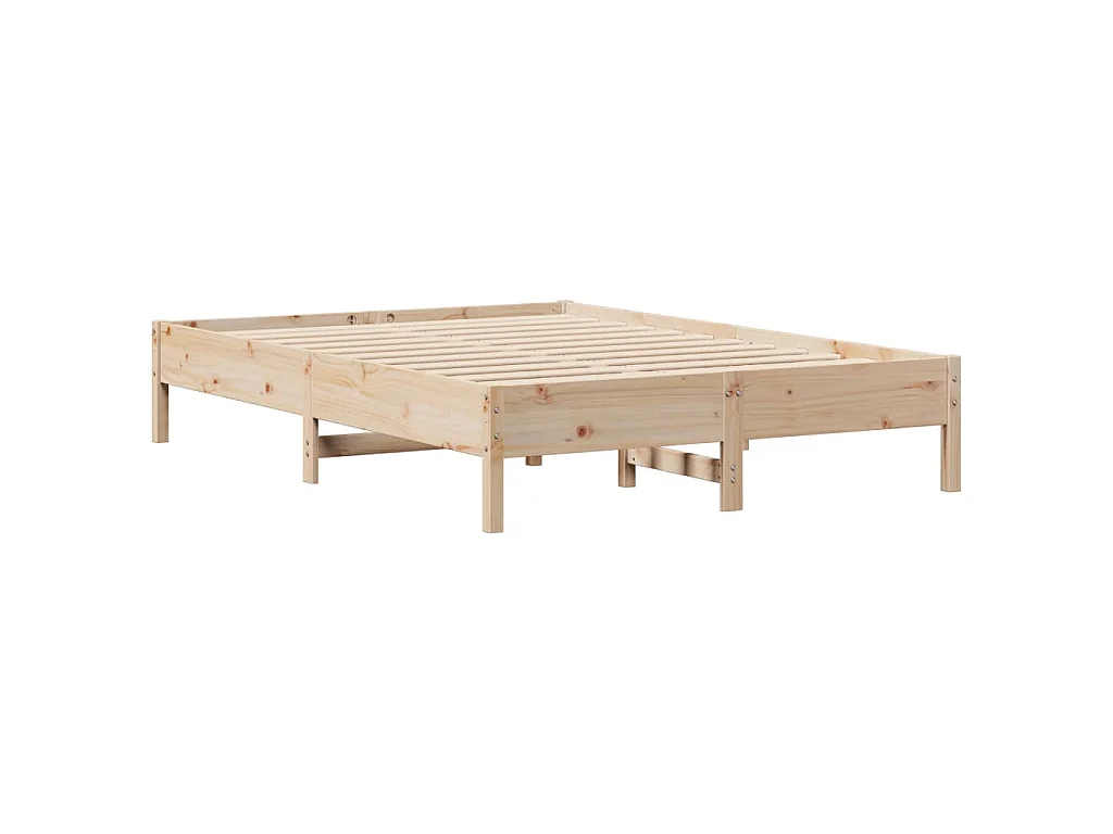 Cama com estante sem colchão 135x190 cm pinho maciço