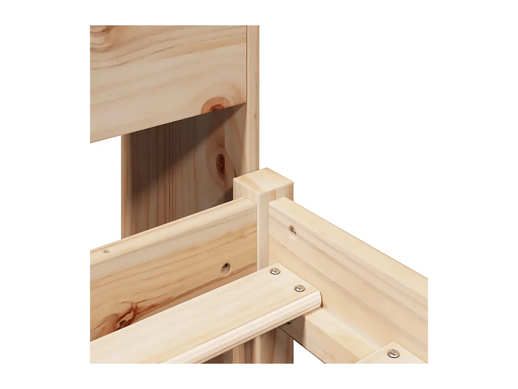 Lit bibliothèque sans matelas 100x200 cm bois massif de pin
