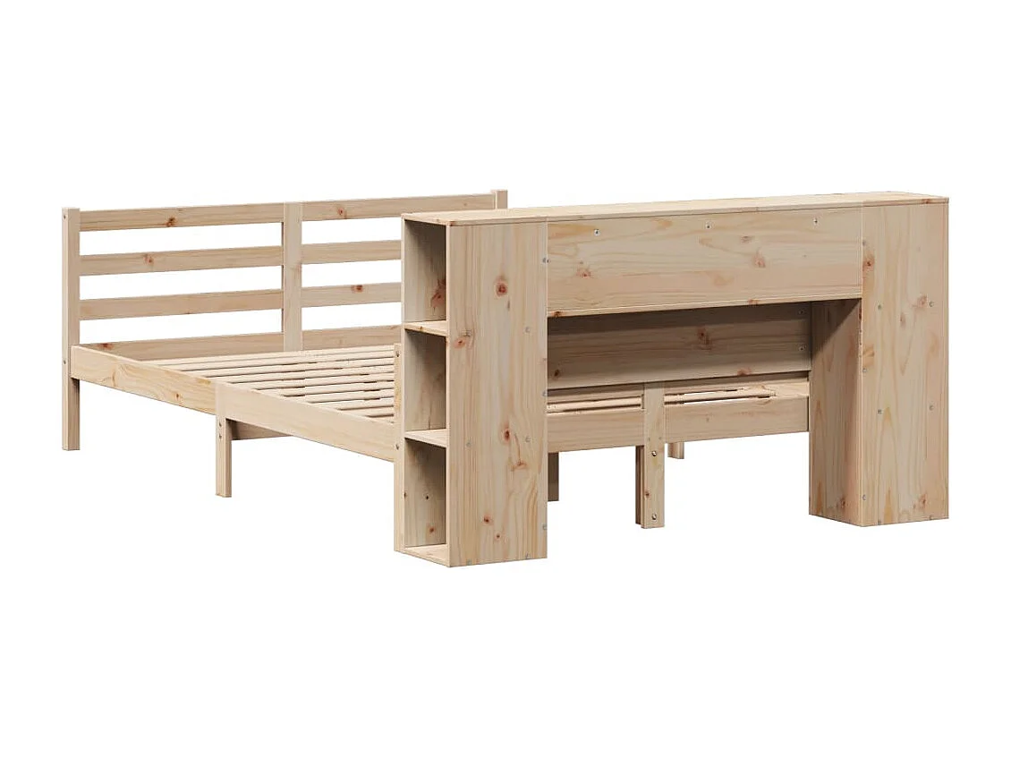 Letto Libreria senza Materasso 150x200 cm in Legno di Pino