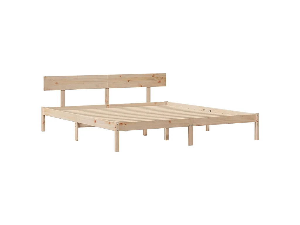 Letto Libreria senza Materasso 180x200 cm in Legno di Pino