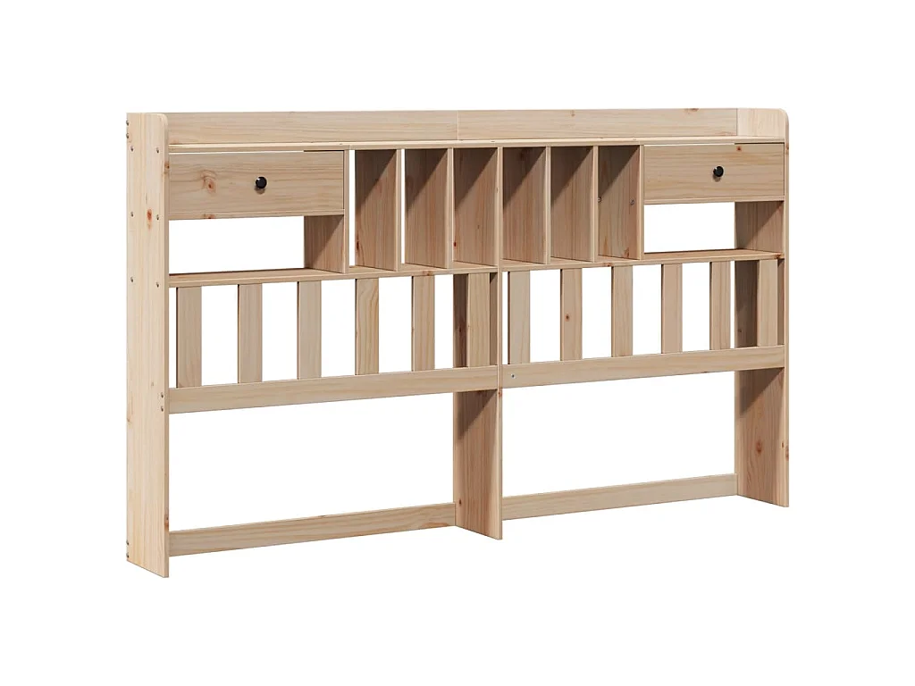 Letto Libreria senza Materasso 180x200 cm in Legno di Pino