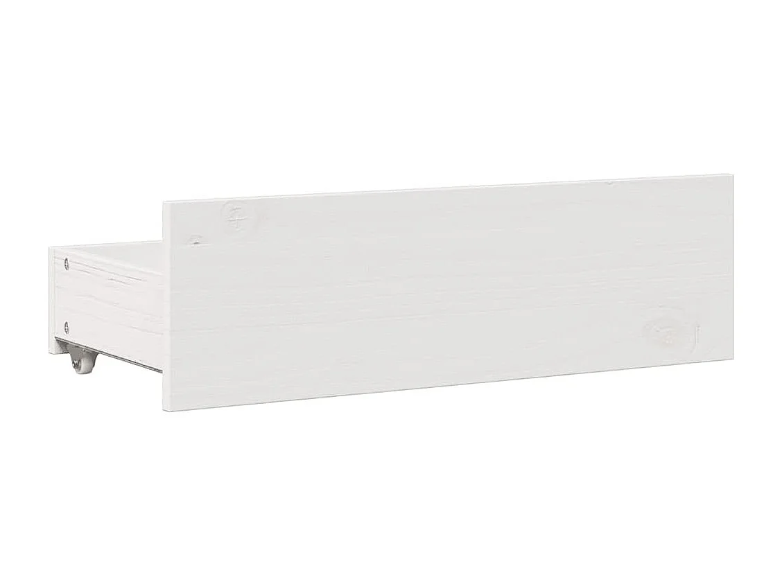 Bed met boekenkast zonder matras grenenhout wit 90x200 cm