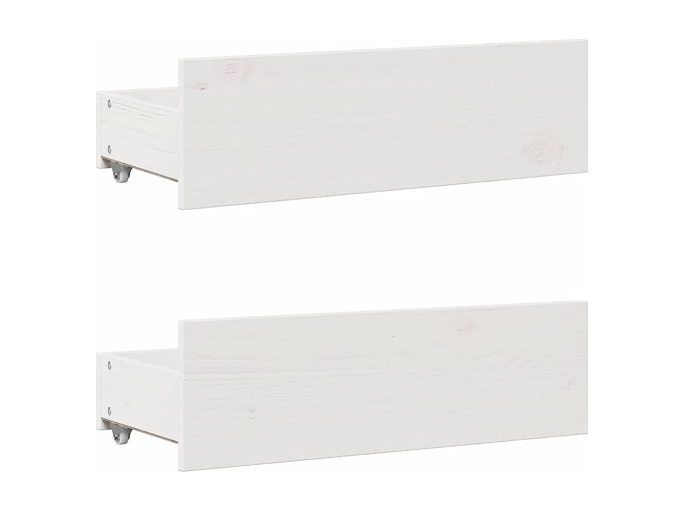 Bed met boekenkast zonder matras grenenhout wit 90x200 cm