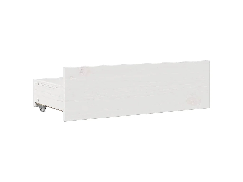 Letto Libreria senza Materasso Bianca 90x200 cm Legno di Pino