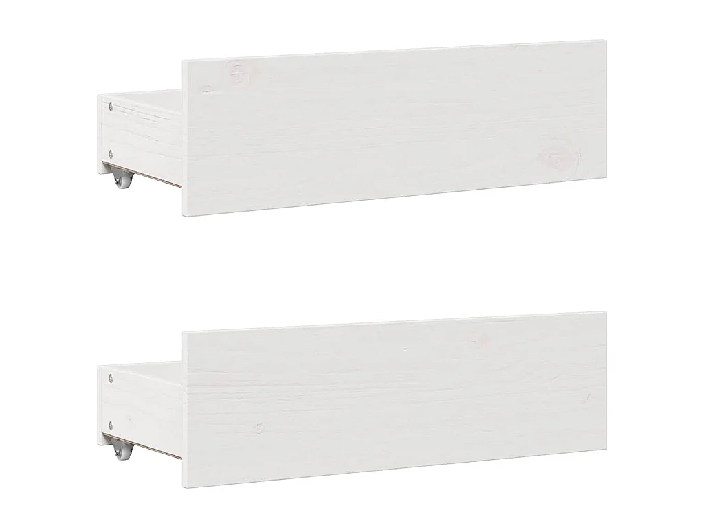 Letto Libreria senza Materasso Bianca 90x200 cm Legno di Pino