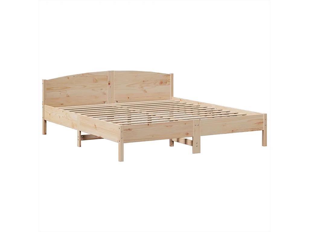 Letto Libreria senza Materasso 180x200 cm in Legno di Pino