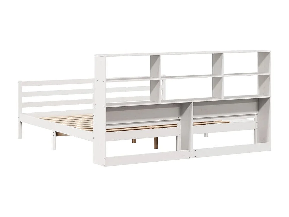 Giroletto con Libreria senza Materasso 180x200 cm in Legno Pino